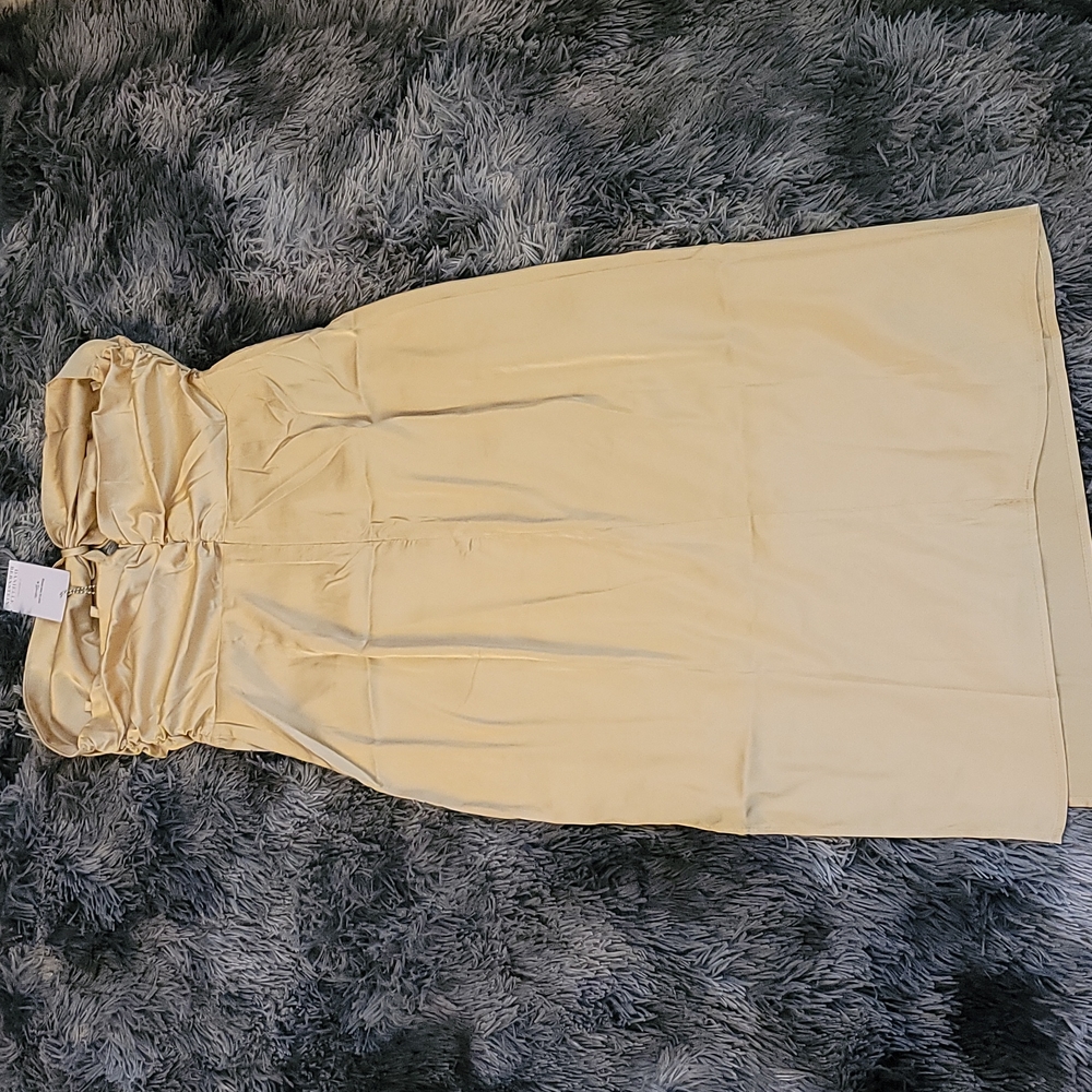 WeWoreWhat The Halter Stretch Charmeuse Satin Midi Dress - Picture 15 of 15